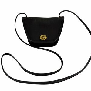 Coach Black Leather Vintage Everett Mini Purse